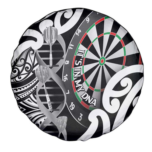 New Zealand Darts Spare Tire Cover Aotearoa Maori Its In My DNA Black - Aussie Hoodie
