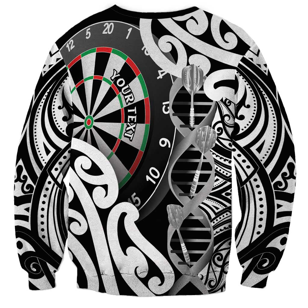 Personalised New Zealand Darts Sweatshirt Aotearoa Maori Its In My DNA Black - Aussie Hoodie