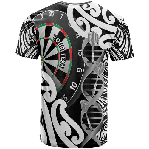 Personalised New Zealand Darts T Shirt Aotearoa Maori Its In My DNA Black - Aussie Hoodie