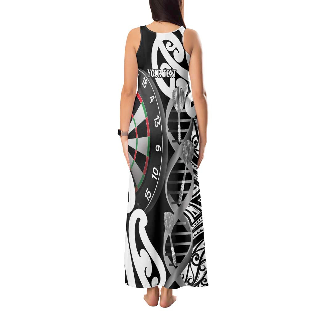 Personalised New Zealand Darts Tank Maxi Dress Aotearoa Maori Its In My DNA Black - Aussie Hoodie