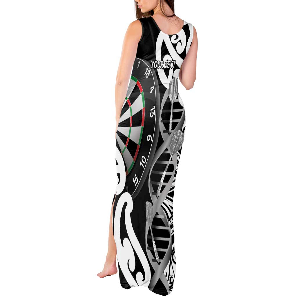 Personalised New Zealand Darts Tank Maxi Dress Aotearoa Maori Its In My DNA Black - Aussie Hoodie
