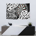 New Zealand Darts Tapestry Aotearoa Maori Its In My DNA Black - Aussie Hoodie