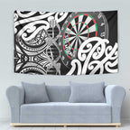 New Zealand Darts Tapestry Aotearoa Maori Its In My DNA Black - Aussie Hoodie