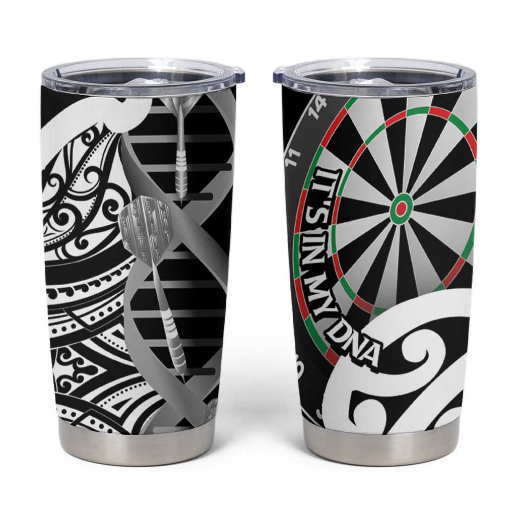 New Zealand Darts Tumbler Cup Aotearoa Maori Its In My DNA Black - Aussie Hoodie