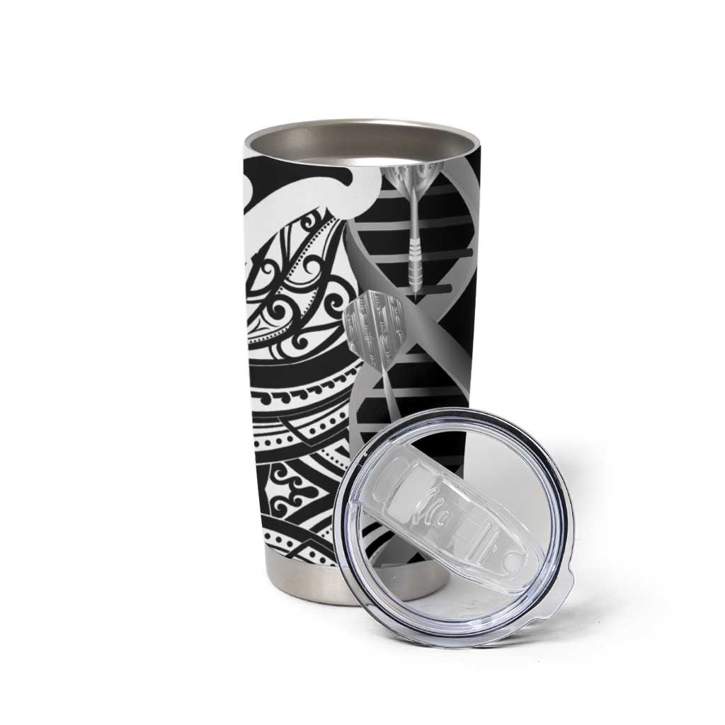 New Zealand Darts Tumbler Cup Aotearoa Maori Its In My DNA Black - Aussie Hoodie