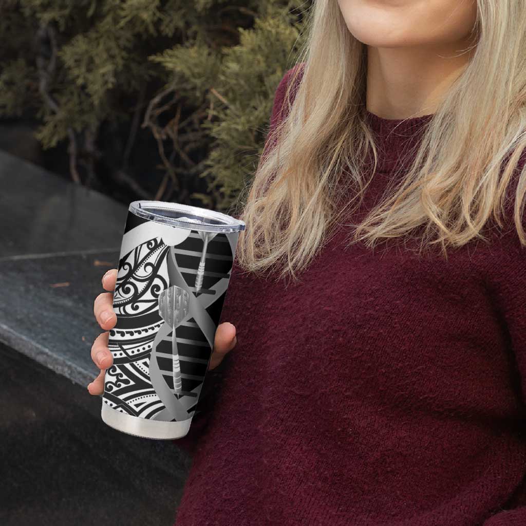 New Zealand Darts Tumbler Cup Aotearoa Maori Its In My DNA Black - Aussie Hoodie