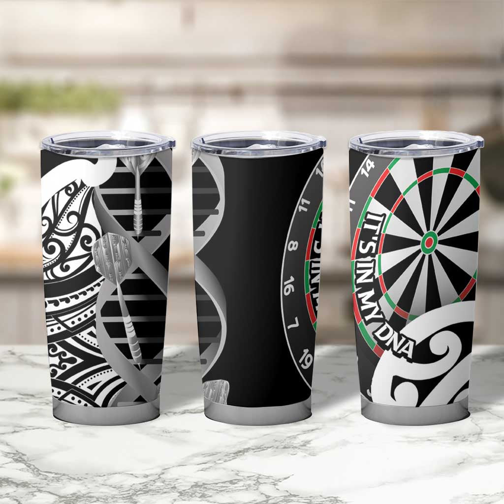 New Zealand Darts Tumbler Cup Aotearoa Maori Its In My DNA Black - Aussie Hoodie