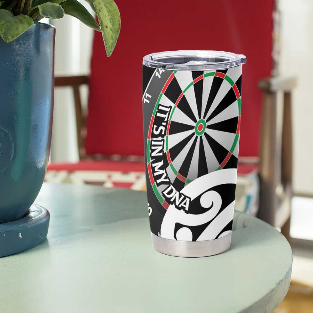 New Zealand Darts Tumbler Cup Aotearoa Maori Its In My DNA Black - Aussie Hoodie
