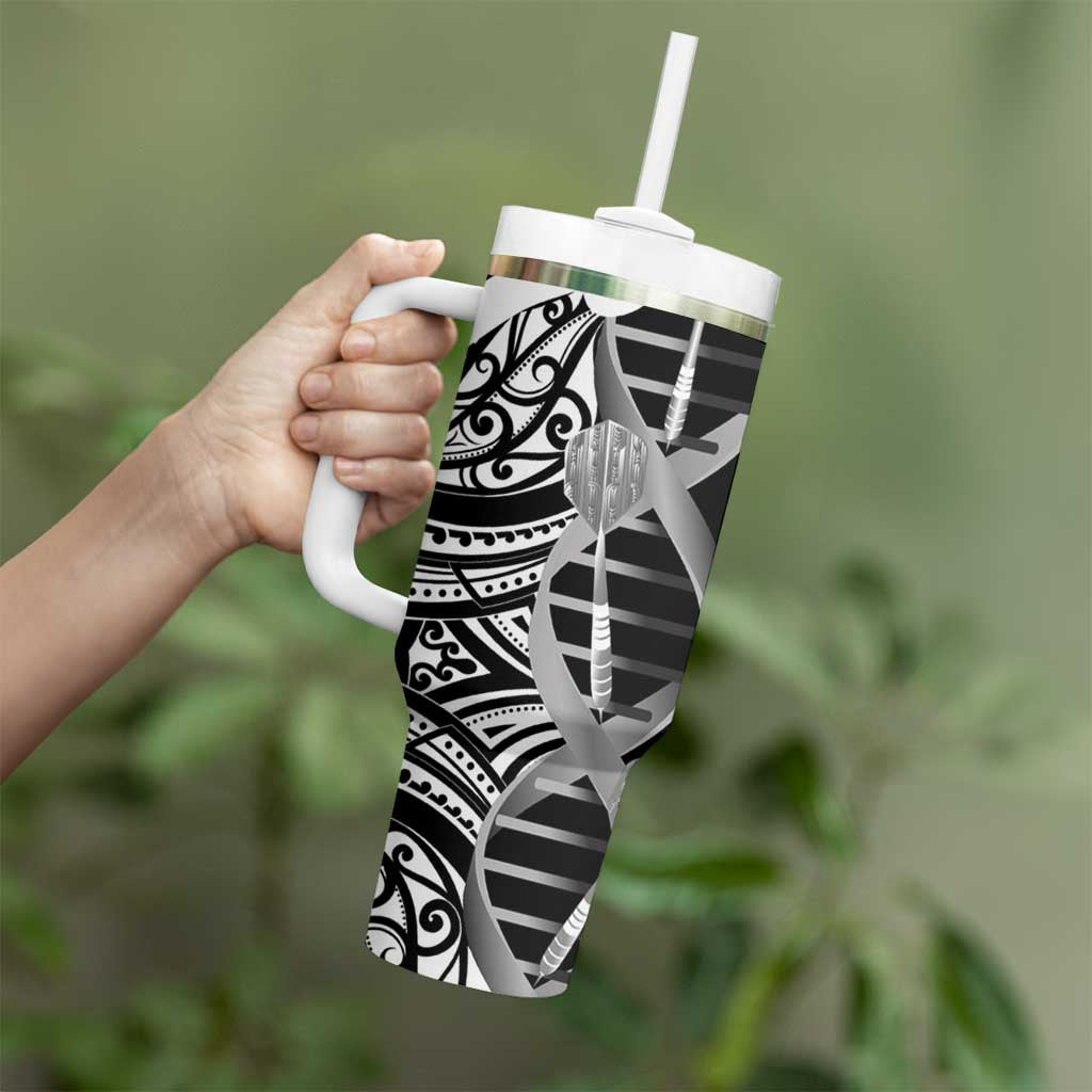 New Zealand Darts Tumbler With Handle Aotearoa Maori Its In My DNA Black - Aussie Hoodie