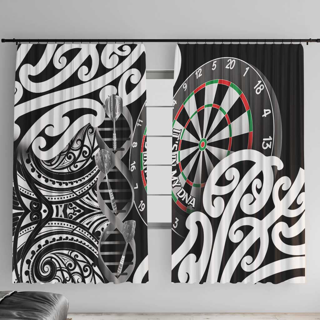 New Zealand Darts Window Curtain Aotearoa Maori Its In My DNA Black - Aussie Hoodie