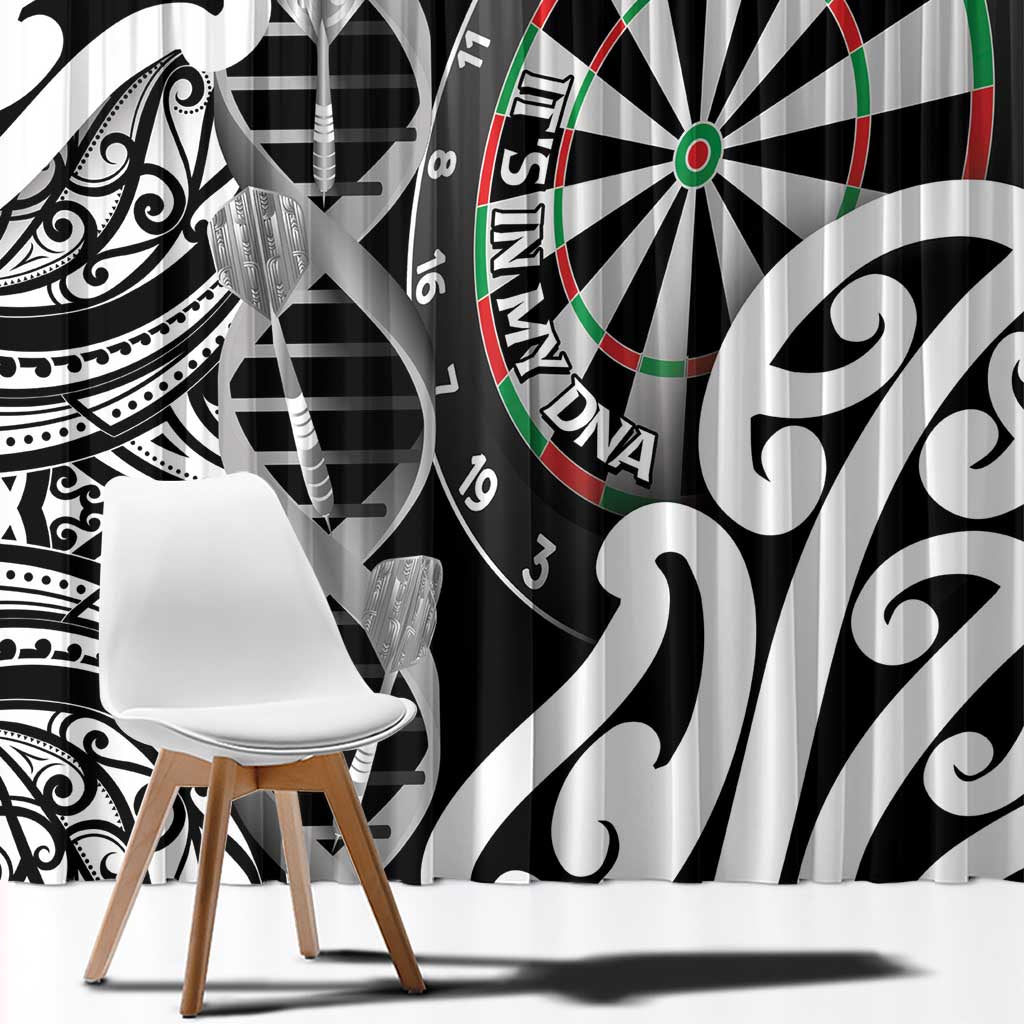 New Zealand Darts Window Curtain Aotearoa Maori Its In My DNA Black - Aussie Hoodie