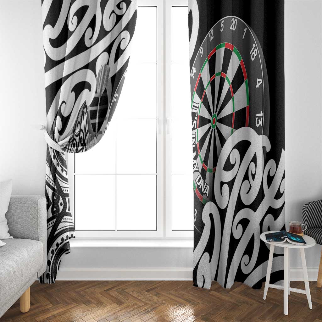 New Zealand Darts Window Curtain Aotearoa Maori Its In My DNA Black - Aussie Hoodie