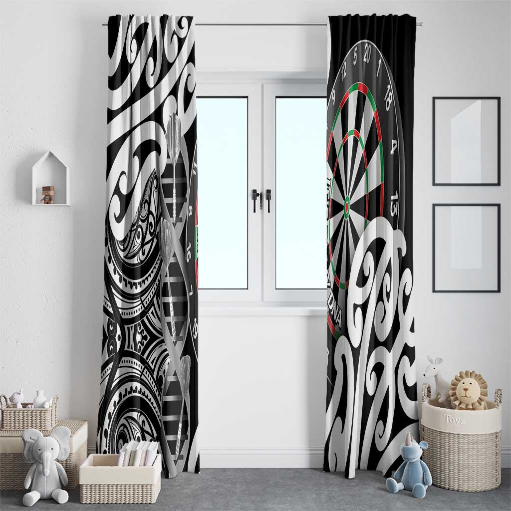New Zealand Darts Window Curtain Aotearoa Maori Its In My DNA Black - Aussie Hoodie