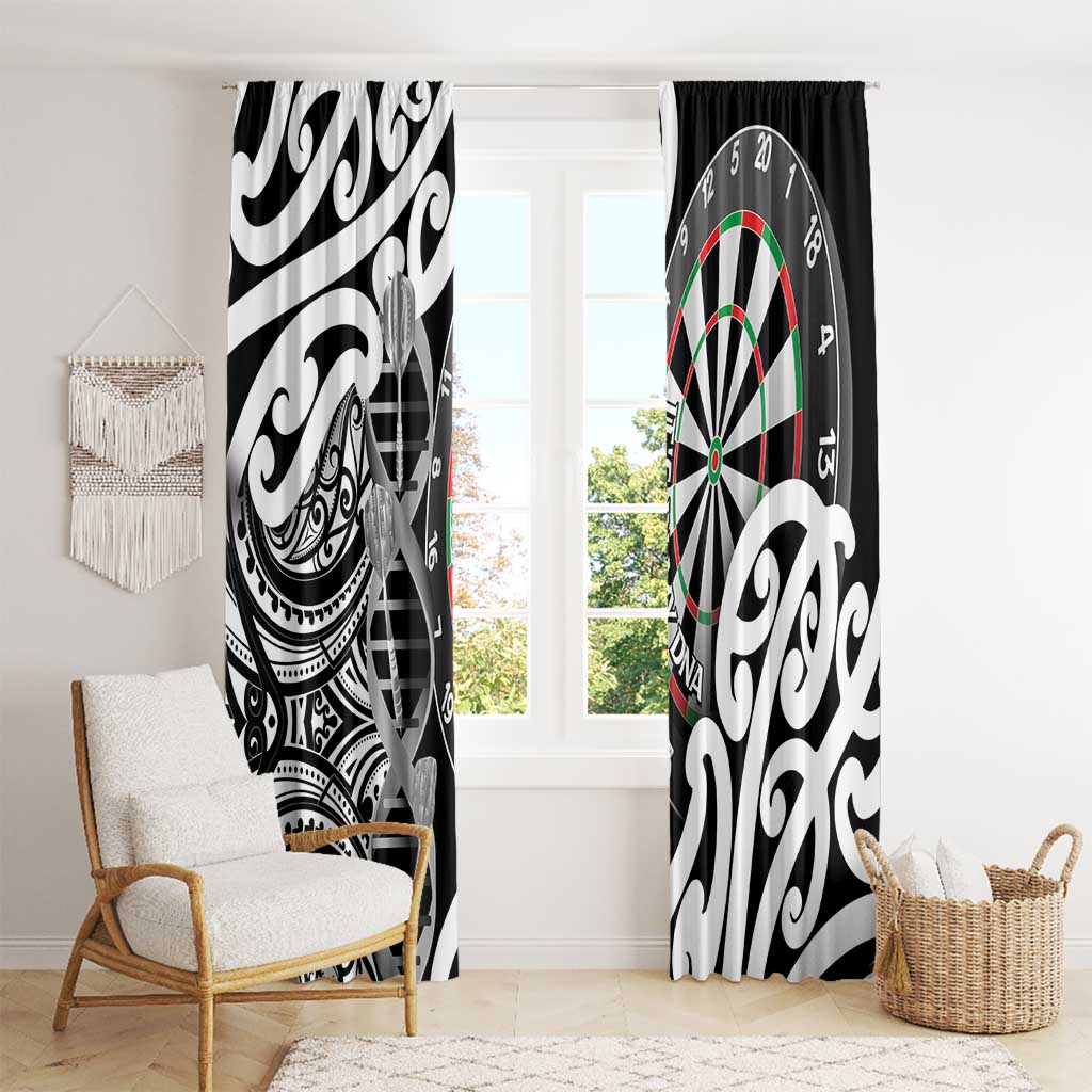 New Zealand Darts Window Curtain Aotearoa Maori Its In My DNA Black - Aussie Hoodie