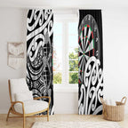 New Zealand Darts Window Curtain Aotearoa Maori Its In My DNA Black - Aussie Hoodie