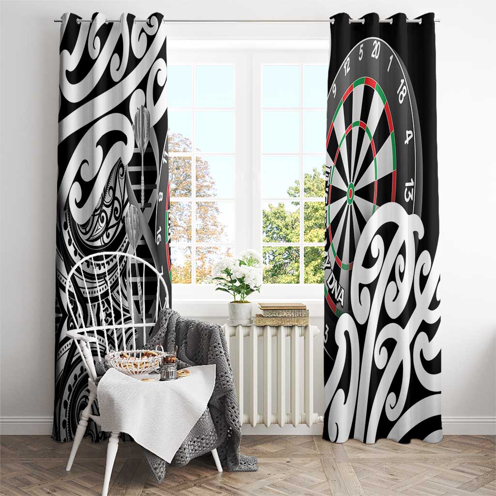 New Zealand Darts Window Curtain Aotearoa Maori Its In My DNA Black - Aussie Hoodie