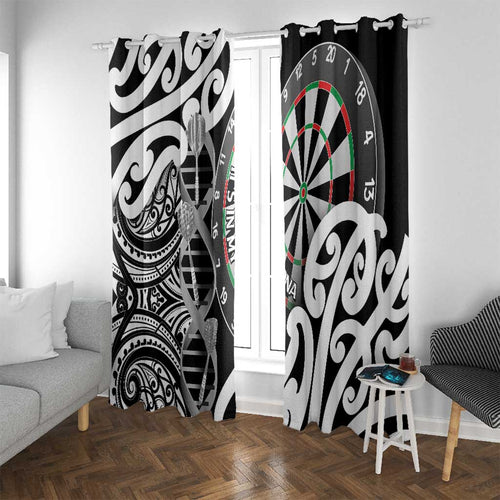 New Zealand Darts Window Curtain Aotearoa Maori Its In My DNA Black - Aussie Hoodie