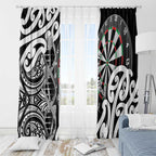 New Zealand Darts Window Curtain Aotearoa Maori Its In My DNA Black - Aussie Hoodie
