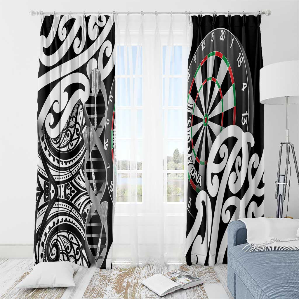 New Zealand Darts Window Curtain Aotearoa Maori Its In My DNA Black - Aussie Hoodie