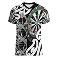 Personalised New Zealand Darts Women V-Neck T-Shirt Aotearoa Maori Its In My DNA Black - Aussie Hoodie