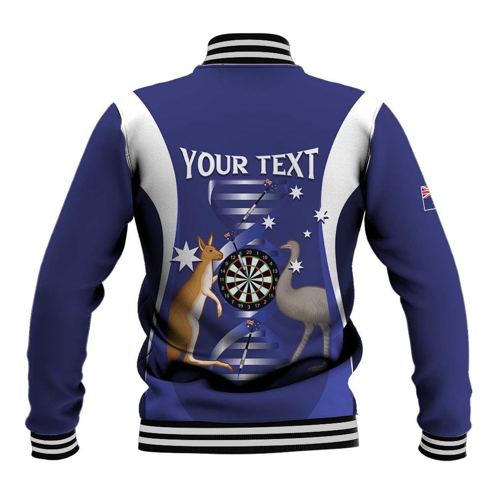 Personalised Australia Darts Baseball Jacket Aussie Its In My DNA Flag Color - Aussie Hoodie