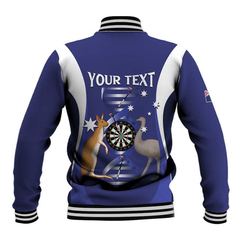 Personalised Australia Darts Baseball Jacket Aussie Its In My DNA Flag Color - Aussie Hoodie