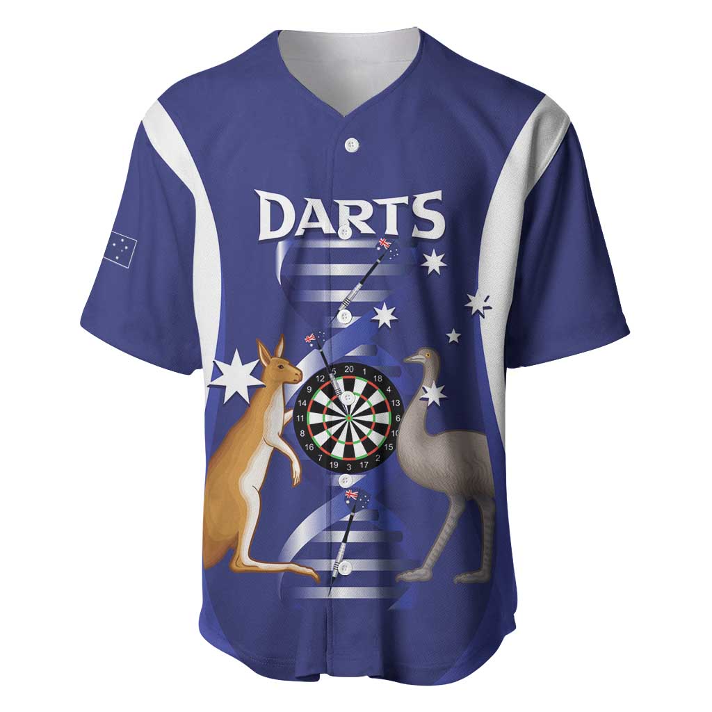 Personalised Australia Darts Baseball Jersey Aussie Its In My DNA Flag Color - Aussie Hoodie