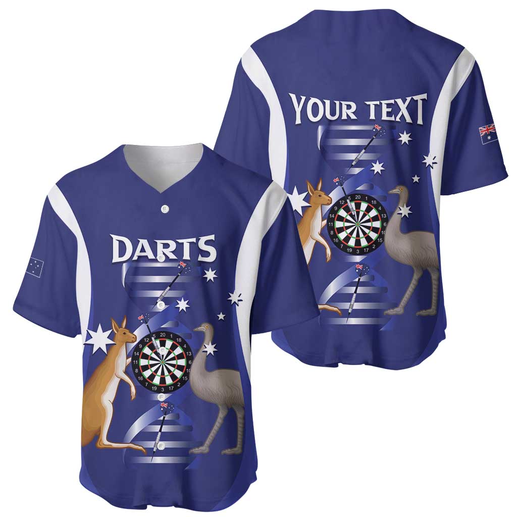 Personalised Australia Darts Baseball Jersey Aussie Its In My DNA Flag Color - Aussie Hoodie