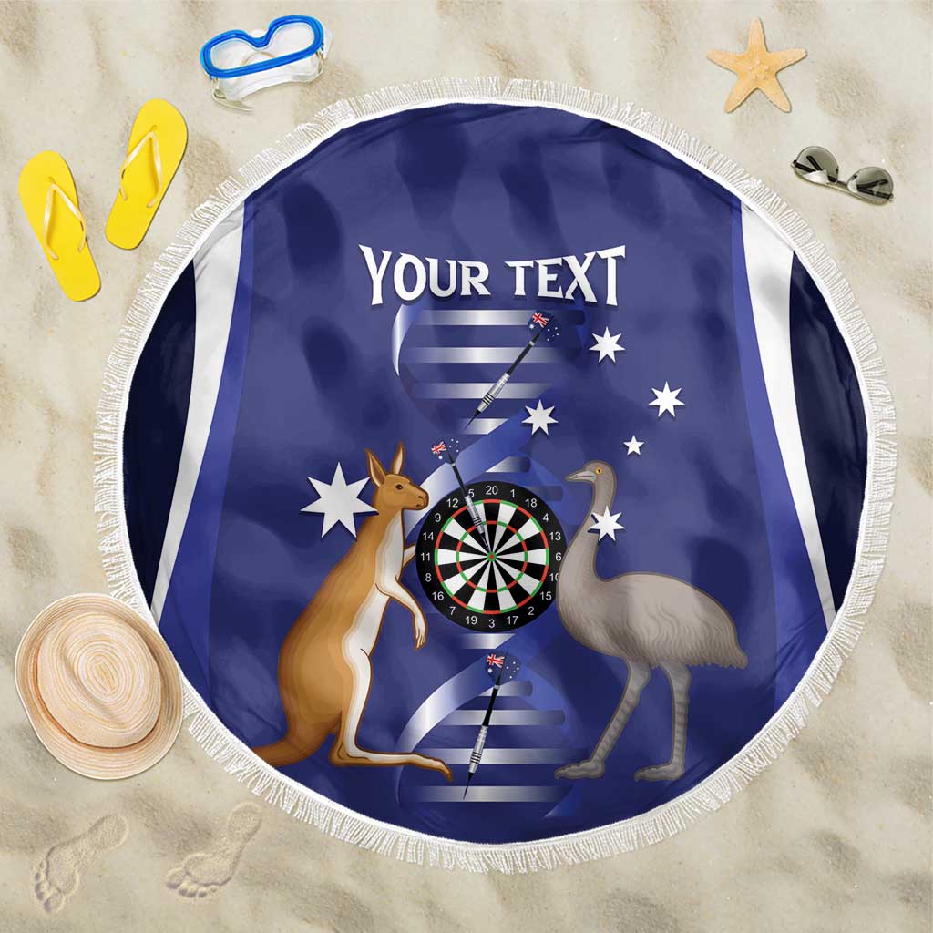 Personalised Australia Darts Beach Blanket Aussie Its In My DNA Flag Color - Aussie Hoodie