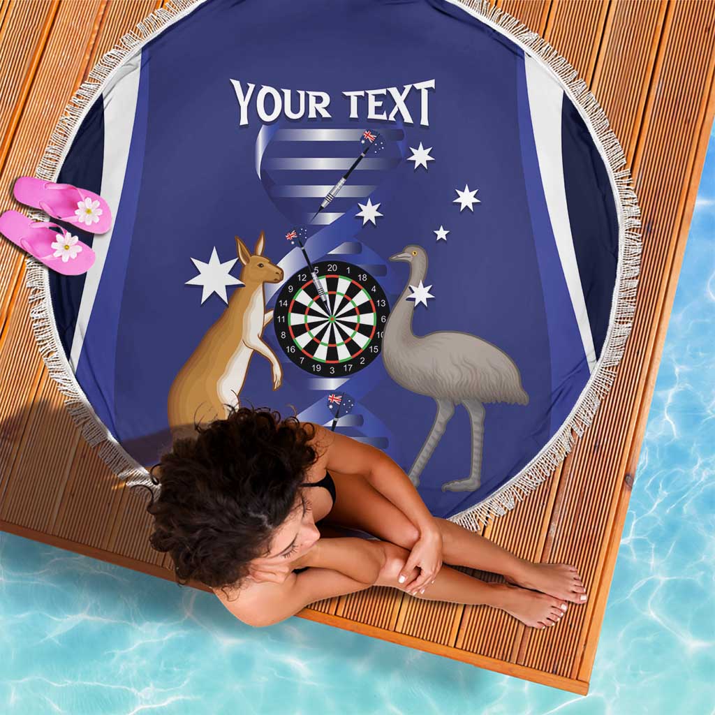 Personalised Australia Darts Beach Blanket Aussie Its In My DNA Flag Color - Aussie Hoodie