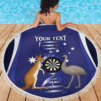 Personalised Australia Darts Beach Blanket Aussie Its In My DNA Flag Color - Aussie Hoodie