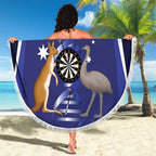 Personalised Australia Darts Beach Blanket Aussie Its In My DNA Flag Color - Aussie Hoodie