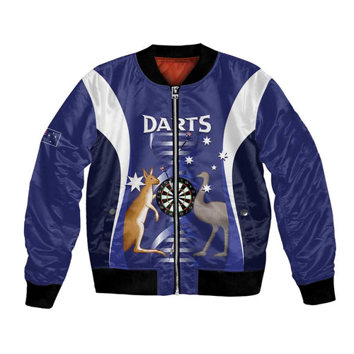 Personalised Australia Darts Bomber Jacket Aussie Its In My DNA Flag Color - Aussie Hoodie