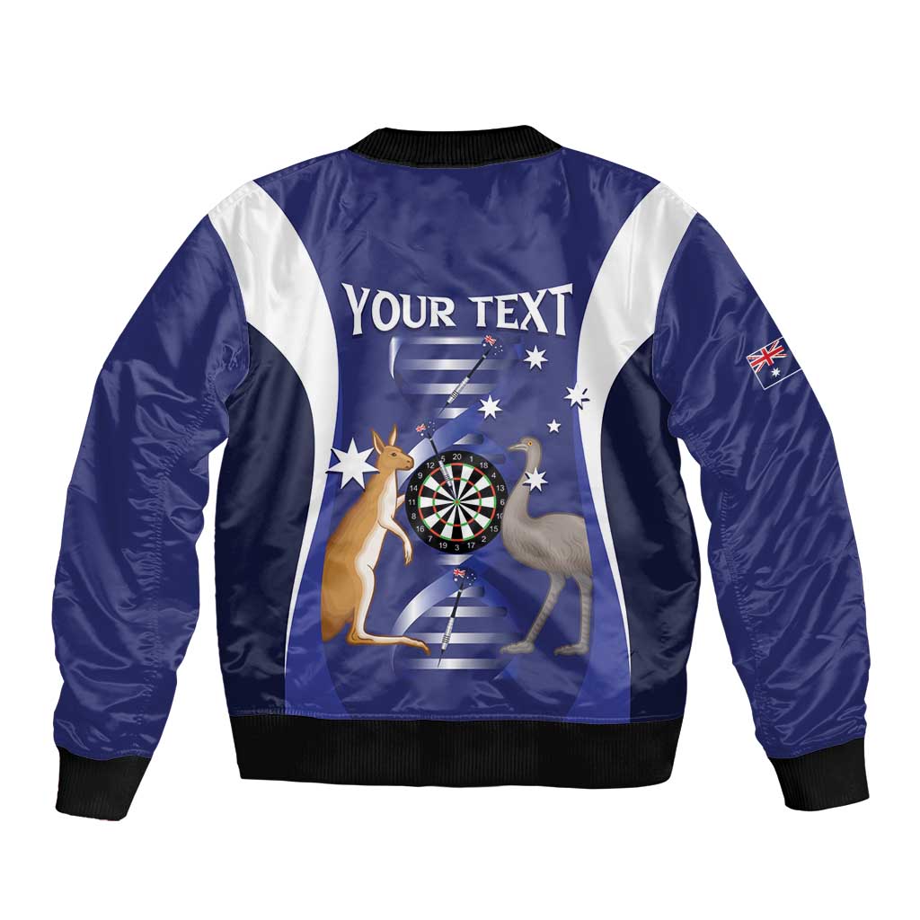 Personalised Australia Darts Bomber Jacket Aussie Its In My DNA Flag Color - Aussie Hoodie