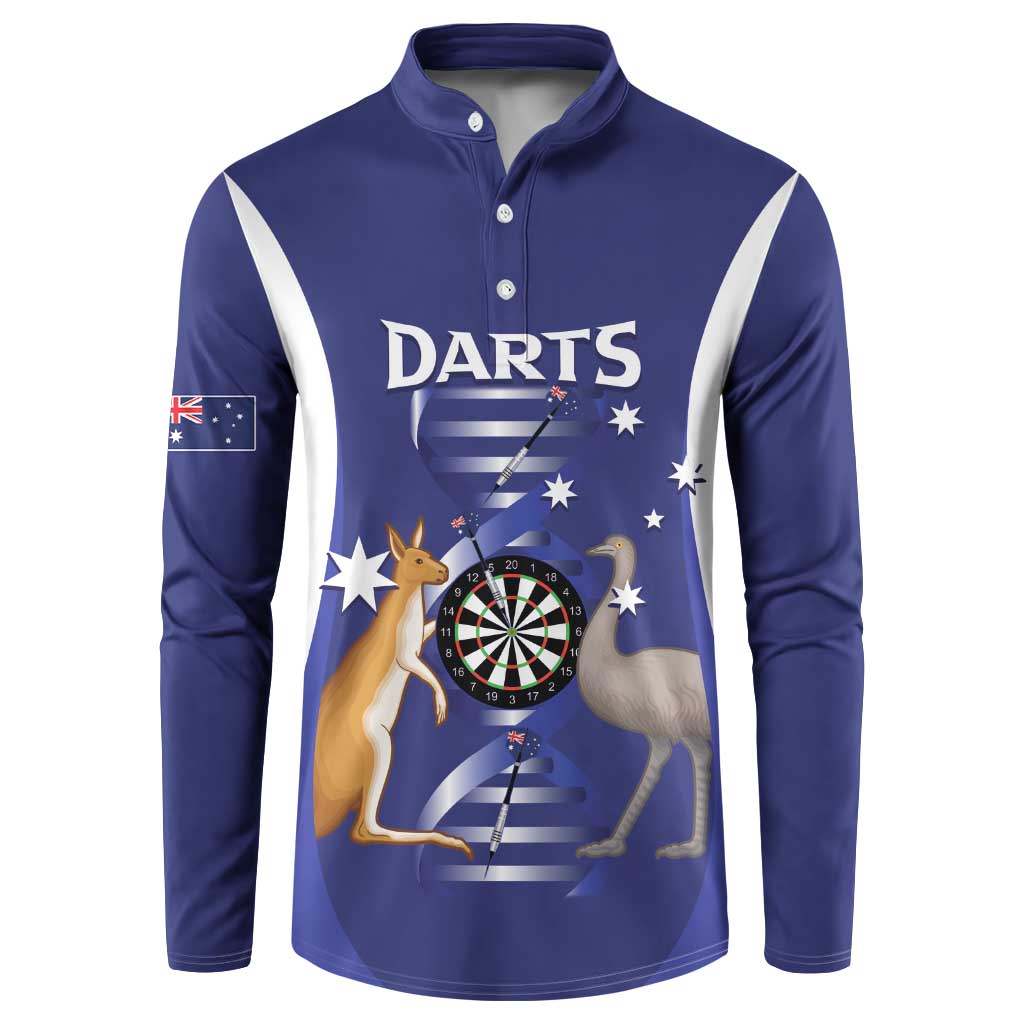 Personalised Australia Darts Button Sweatshirt Aussie Its In My DNA Flag Color - Aussie Hoodie