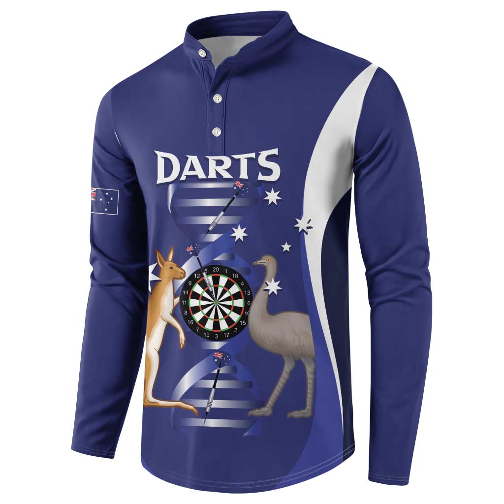 Personalised Australia Darts Button Sweatshirt Aussie Its In My DNA Flag Color - Aussie Hoodie