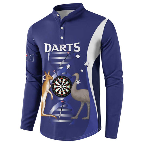 Personalised Australia Darts Button Sweatshirt Aussie Its In My DNA Flag Color - Aussie Hoodie