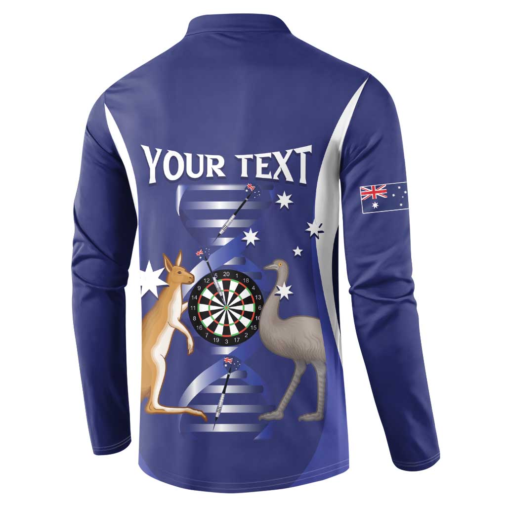 Personalised Australia Darts Button Sweatshirt Aussie Its In My DNA Flag Color - Aussie Hoodie