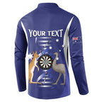 Personalised Australia Darts Button Sweatshirt Aussie Its In My DNA Flag Color - Aussie Hoodie