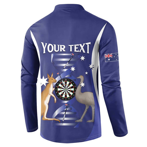 Personalised Australia Darts Button Sweatshirt Aussie Its In My DNA Flag Color - Aussie Hoodie