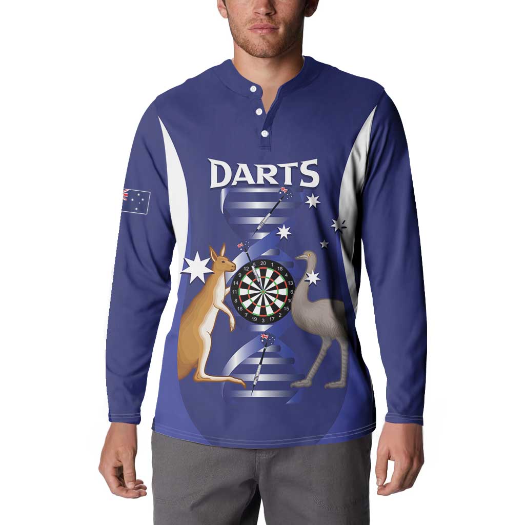 Personalised Australia Darts Button Sweatshirt Aussie Its In My DNA Flag Color - Aussie Hoodie