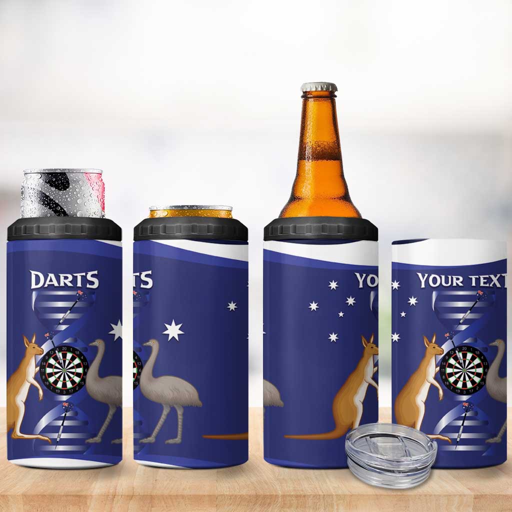 Personalised Australia Darts 4 in 1 Can Cooler Tumbler Aussie Its In My DNA Flag Color - Aussie Hoodie