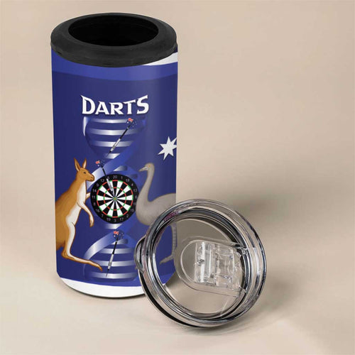 Personalised Australia Darts 4 in 1 Can Cooler Tumbler Aussie Its In My DNA Flag Color - Aussie Hoodie
