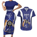Personalised Australia Darts Couples Matching Short Sleeve Bodycon Dress and Hawaiian Shirt Aussie Its In My DNA Flag Color - Aussie Hoodie