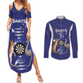 Personalised Australia Darts Couples Matching Summer Maxi Dress and Long Sleeve Button Shirt Aussie Its In My DNA Flag Color - Aussie Hoodie