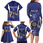 Personalised Australia Darts Family Matching Long Sleeve Bodycon Dress and Hawaiian Shirt Aussie Its In My DNA Flag Color - Aussie Hoodie