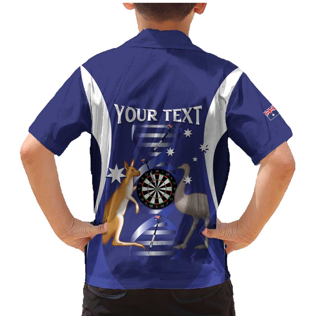 Personalised Australia Darts Family Matching Mermaid Dress and Hawaiian Shirt Aussie Its In My DNA Flag Color - Aussie Hoodie