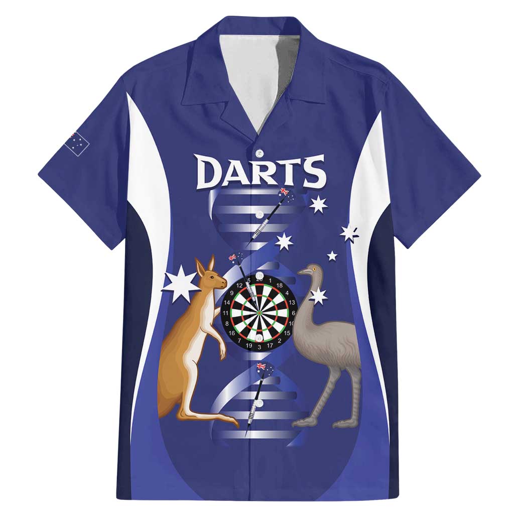 Personalised Australia Darts Family Matching Mermaid Dress and Hawaiian Shirt Aussie Its In My DNA Flag Color - Aussie Hoodie