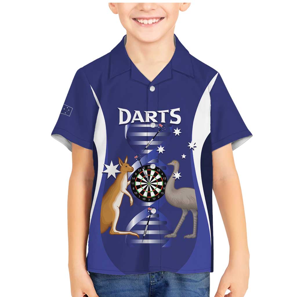 Personalised Australia Darts Family Matching Mermaid Dress and Hawaiian Shirt Aussie Its In My DNA Flag Color - Aussie Hoodie