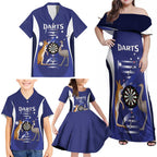 Personalised Australia Darts Family Matching Off Shoulder Maxi Dress and Hawaiian Shirt Aussie Its In My DNA Flag Color - Aussie Hoodie